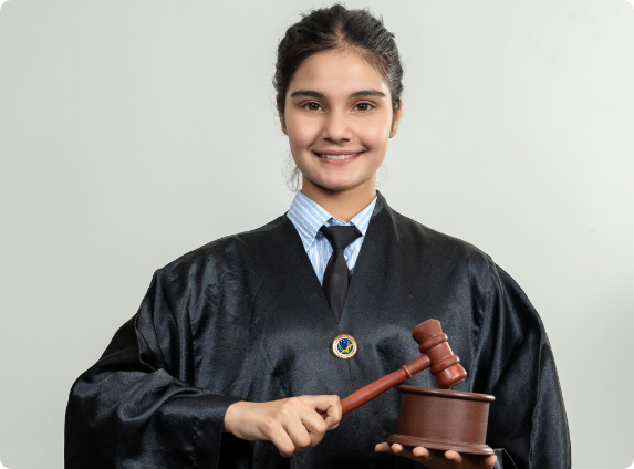 Uniglobe SS A student in lawyer dress